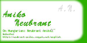 aniko neubrant business card